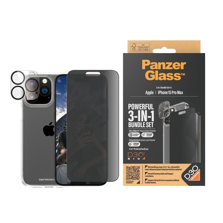 3 in 1 Privacy Set iPhone 15 Pro Max Handyhülle