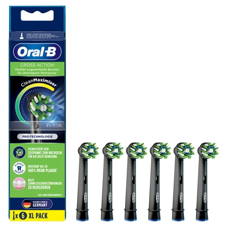 Aufsteckbürsten CrossAction Black Edition, 6 Stück