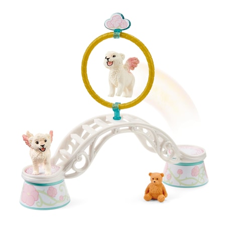 Training fuer gefluegelte Babyloewen Spielfiguren-Set