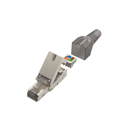 Netzwerkstecker, CAT-6a, 10 Gbit/s, geschirmt, werkzeuglose Montage 00200773
