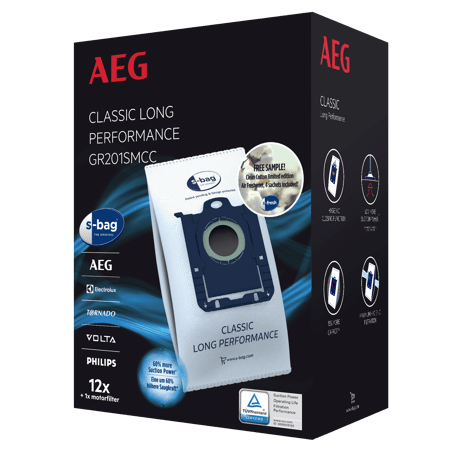 GR201SMCC 12er Pack s-BAG Classic long performance Megapack Staubsaugerbeutel