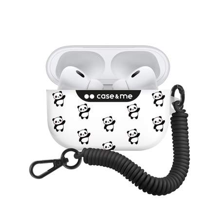 Hülle für AirPods Pro/Pro 2 mit elastischem Trageband, Panda