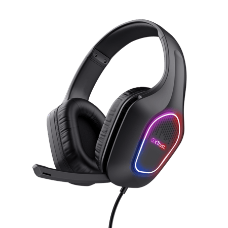 GXT 416 Zirox Leichtes LED-Gaming-Headset, Schwarz