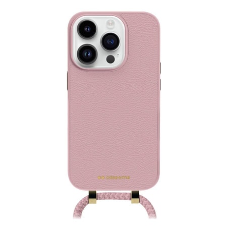 Case & Me Handyhülle mit Kette für iPhone 15 Pro, 6,1 Zoll, Pink