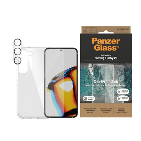 3-in-1 Schutz-Set für Samsung Galaxy S23 (B0433+7315)