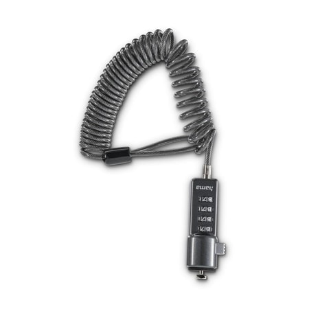 Laptopschloss "Portable", Zahlenschloss 4-stellig, Carbonstahl, Anthrazit (00126818)