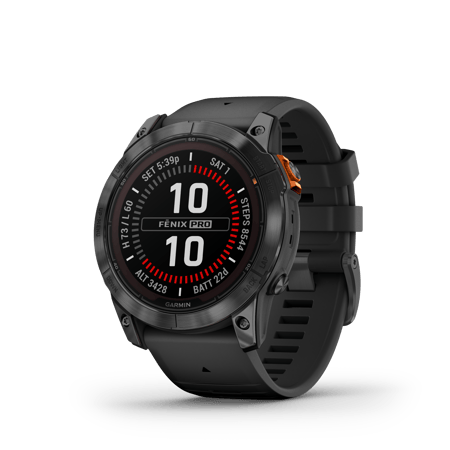 Fenix 7X Pro - Solar Edition, Schwarz/Schiefergrau mit QuickFit-Silikon-Armband 26 mm