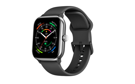 Watch 201, Black Silver Smartwatch