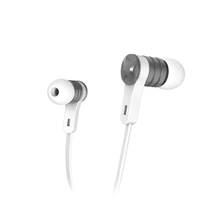 Kopfhörer "Intense", In-Ear, Mikrofon, Flachbandkabel, Weiß
