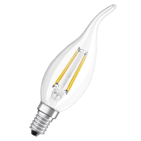 LED-Lampe "Retrofit Classic B", Kerzen Windstoß, 4W, E14, Warmweiß, klar 00215273