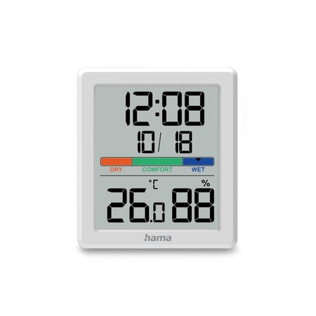Thermometer und Hygrometer "Paros", digital, für innen, Weiß (00185892)
