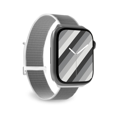 Uhrenarmband für Apple Watch 42/44/45 mm mit Klettverschluss, Grau (CMAWATCHB44NGY)