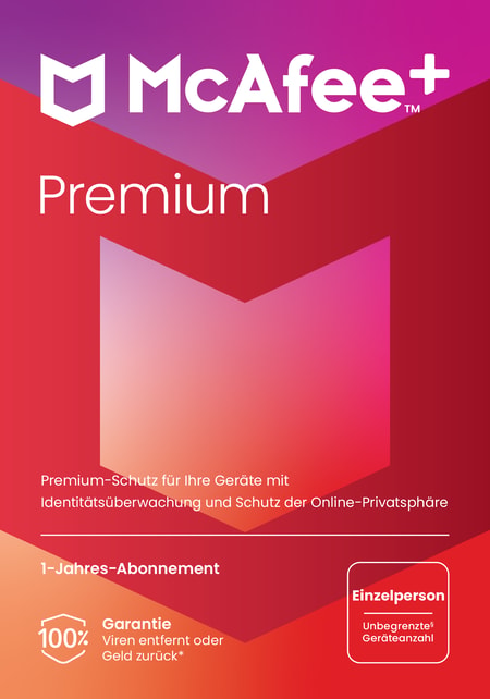 Plus Premium - Einzelperson, Virenschutz- und Internet-Sicherheitssoftware - 1-Jahres-Abonnement
