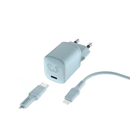 USB-C Mini Charger 20W + Apple Lightning Kabel 2m, Dusky Blue (00220541)