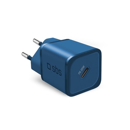 20-W-GaN-Power Delivery-Ultra-Schnellladegerät, Blau