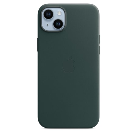 iPhone 14 Plus Leder Case mit MagSafe - Waldgrün Handyhülle