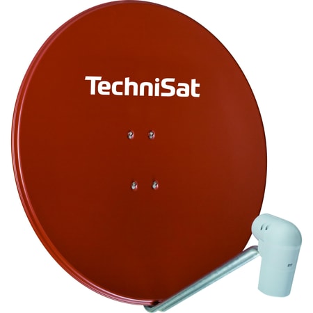 SATMAN 850 Plus, UNYSAT-Universal-Quattro-LNB, ziegelrot Offset-Spiegel