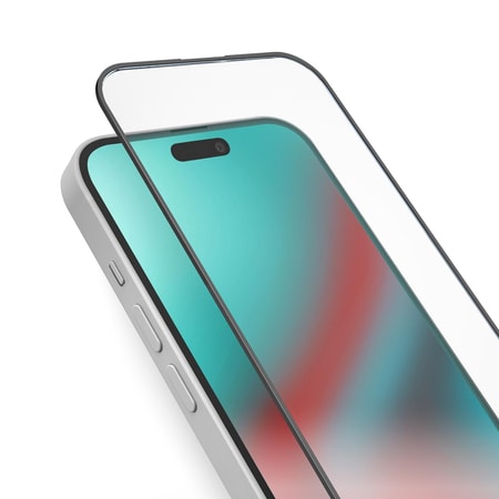 Glas Displayschutz Full Cover für iPhone 15 Plus Schwarz Schutzglas