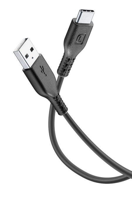 Power Data Cable 1,2 m USB-A/ Typ-C Black (60294)