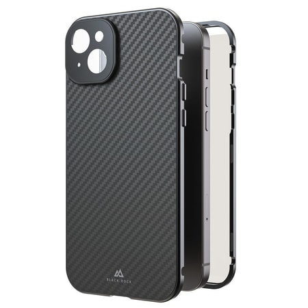 Cover "360° Glass" für Apple iPhone 15 Plus, Real Carbon (00221298) Handyhülle