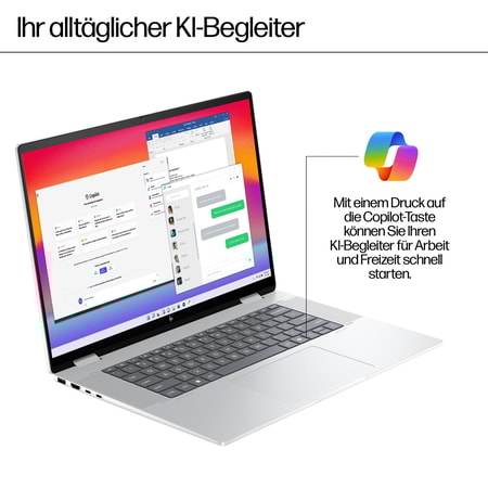 2in1 Convertible ENVY x360 16-ac0655ng, Silber, Copilot+, 16 Zoll, WUXGA, Touch, Intel Core Ultra 5 125U, 16 GB, 1 TB
