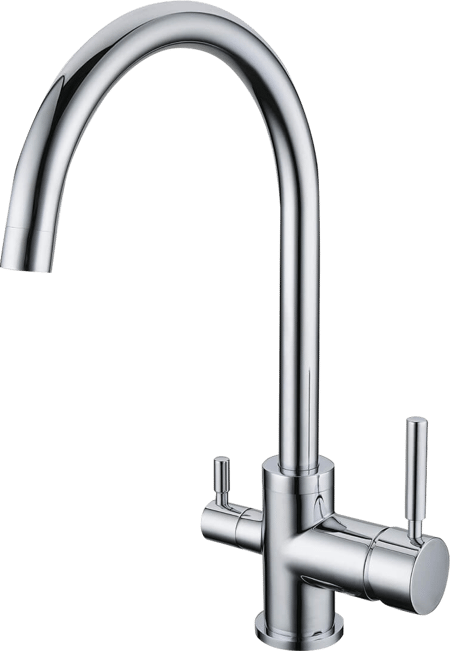 3 Wege Armatur rund, Chrom (XO-AR 7001)