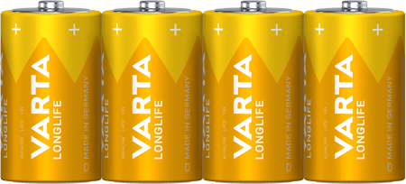 LONGLIFE D, 4er Folie Batterie