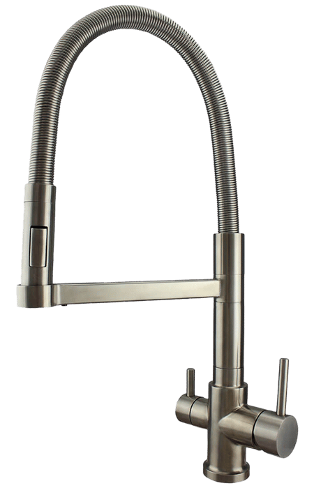 3 Wege Armatur mit flexibler Brause aus Edelstahl (XO-AR 7015)