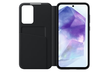 EF-ZA556 für Galaxy A55 Smart View Wallet Case Black Handyhülle