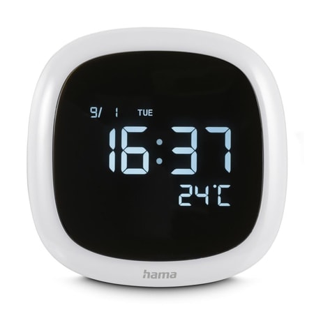 Wecker "Bora Bora" mit Nachtlicht, dimmbar, USB, Weiß (00185862)