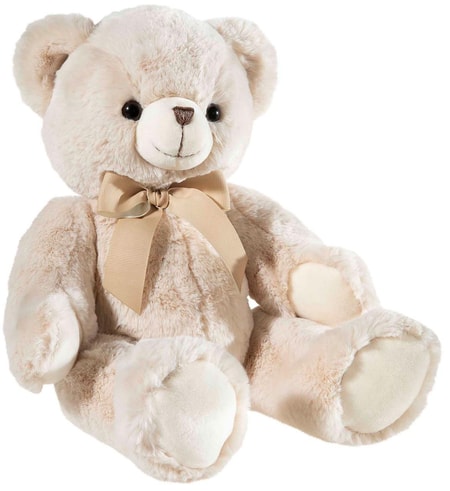 Kuscheltier Bär mit Schleife Teddy 36cm beige