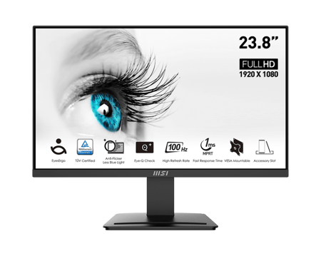 Monitor PRO MP2412DE, Schwarz, 23,8 Zoll, Full HD, VA, 100 Hz, 1 ms