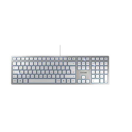 KC 6000 SLIM Kabelgebundene Tastatur, Silber/Weiß