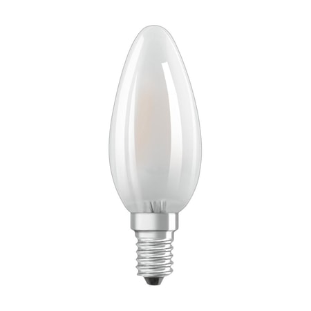 LED-Lampe "Retrofit", Kerze, 4W ersetzt 40W, E14, Warmweiß, matt, 2 Stück 00217797