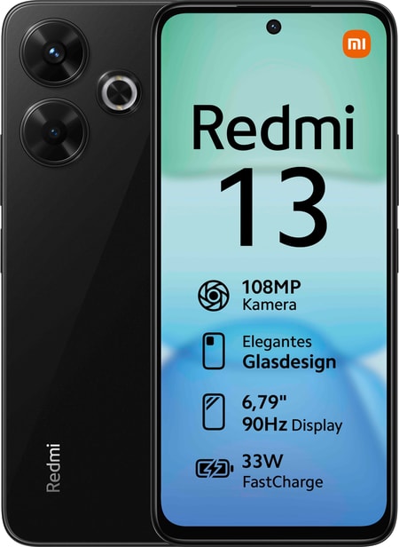 Redmi 13 6GB + 128GB, Schwarz Smartphone
