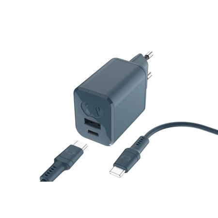 USB-C+A Mini Charger PD 45W + USB-C Kabel 2m, Dive Blue (00220560)