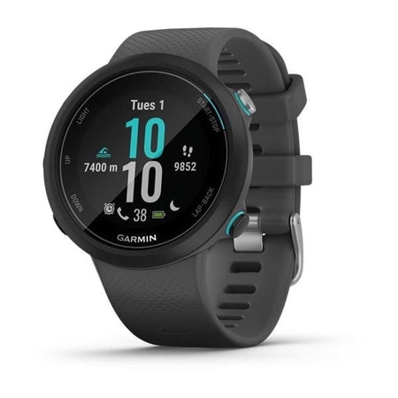 Swim 2 Schiefergrau/Schwarz mit Silikon-Armband 20mm Schiefergrau/Silber Smartwatch
