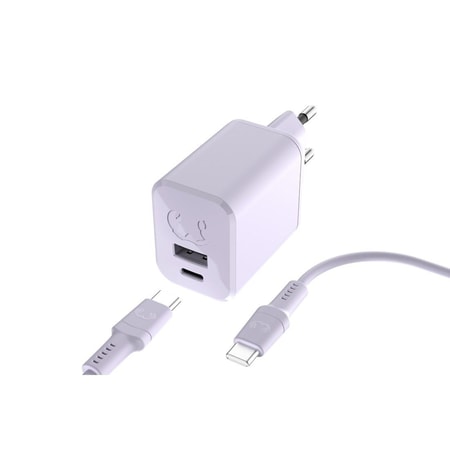 USB-C+A Mini Charger PD 45W + USB-C Kabel 2m, Dreamy Lilac (00220559)