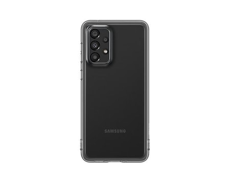 Soft Clear Cover EF-QA336 für das Galaxy A33 5G, schwarz Handyhülle