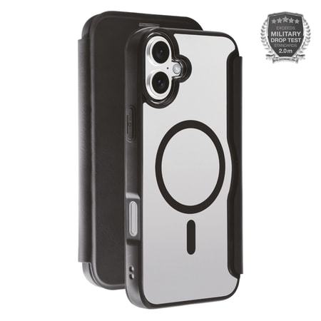 MAG PREMIUM Wallet für iPhone 16 Plus, 2.0m Drop-Protection, MagSafe Suport (64235) Handyhülle