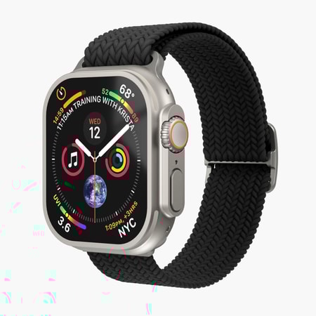Watch Strap - Woven Loop - Armband für Apple Watch 40 / 41 / 42 mm, Black Armband