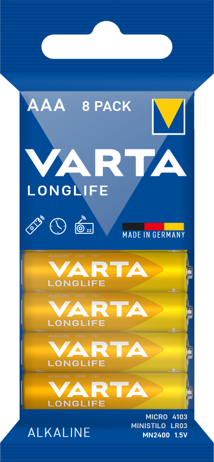LONGLIFE AAA, 8er Folie Batterie