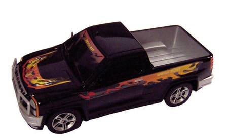 Modellauto PS Pick Up Truck schwarz m. Fledermaus st.