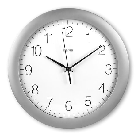 DCF-Funkwanduhr "Teneriffa", Ø 30 cm, Silber (00185872)