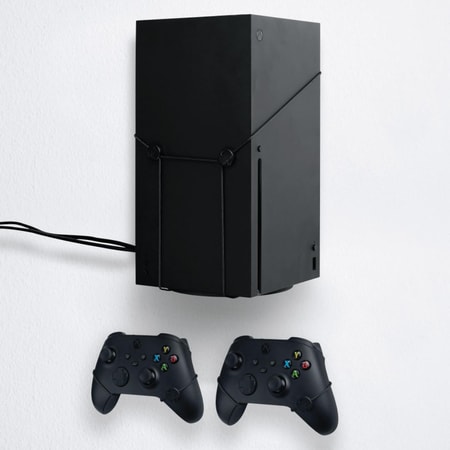 Wall Mount Bundle XBOX Series X Wandhalterung, XSX + 2x Controller, Schwarz