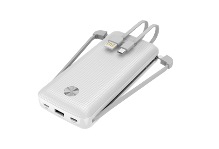 Powerbank Carbon 20.000 weiß Powerbank