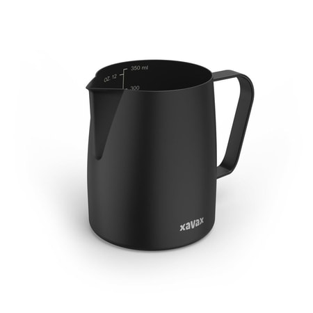 Barista-Milchkännchen aus Edelstahl, Milchschaum-Kanne, 350ml, Schwarz-matt (00111260)