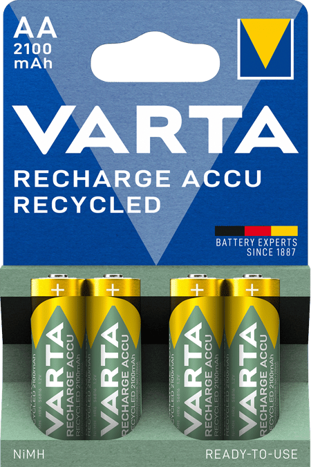 RECHARGE ACCU Recycled AA, 4er Blister Akku