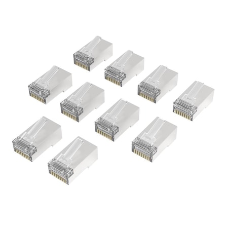 Netzwerkstecker, CAT-6a, 10 Gbit / s, geschirmt, 10 Stück 00200772