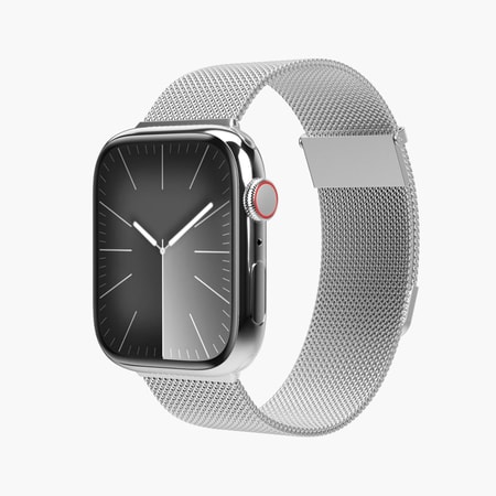 Watch Strap - Milanese Loop 2 - Armband für Apple Watch 44 / 45 / 46 / 49 mm, Silver Armband